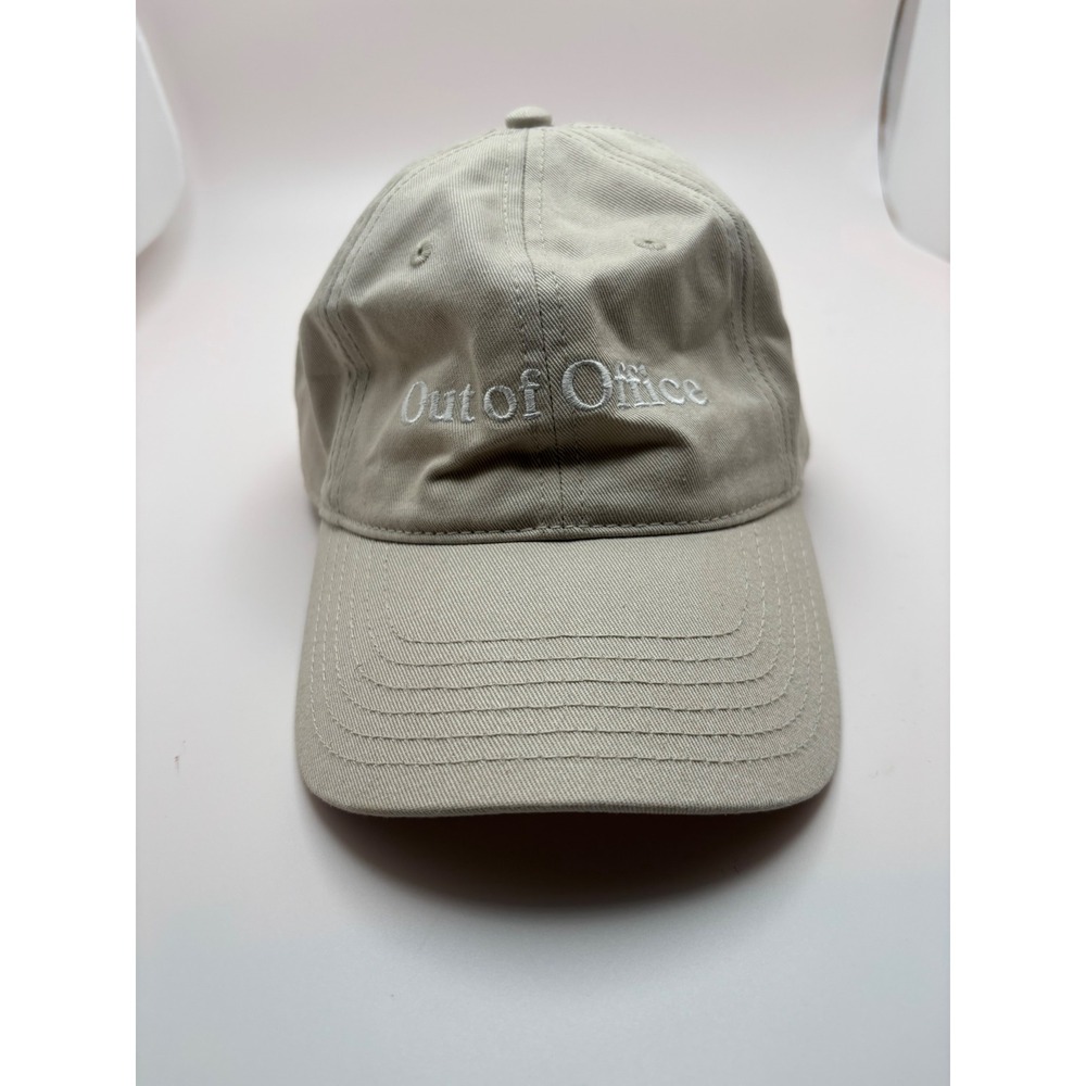Mad Engine Out of Office Dad Hat Khaki Tan Cotton Adjustable Baseball Cap